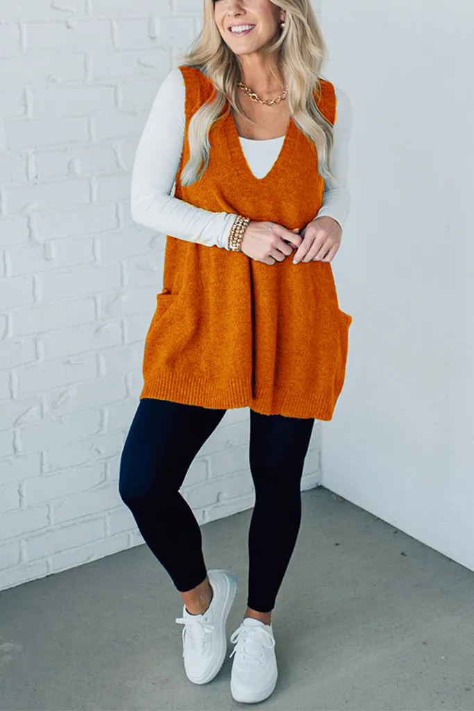 ✨Black Friday Hot Sale 60% Off🎉-Cozy Pocket Sweater Vest