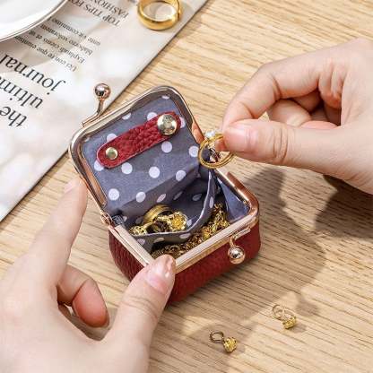 Genuine Leather Mini Jewelry Box buy 1 get 1 free（2pcs）