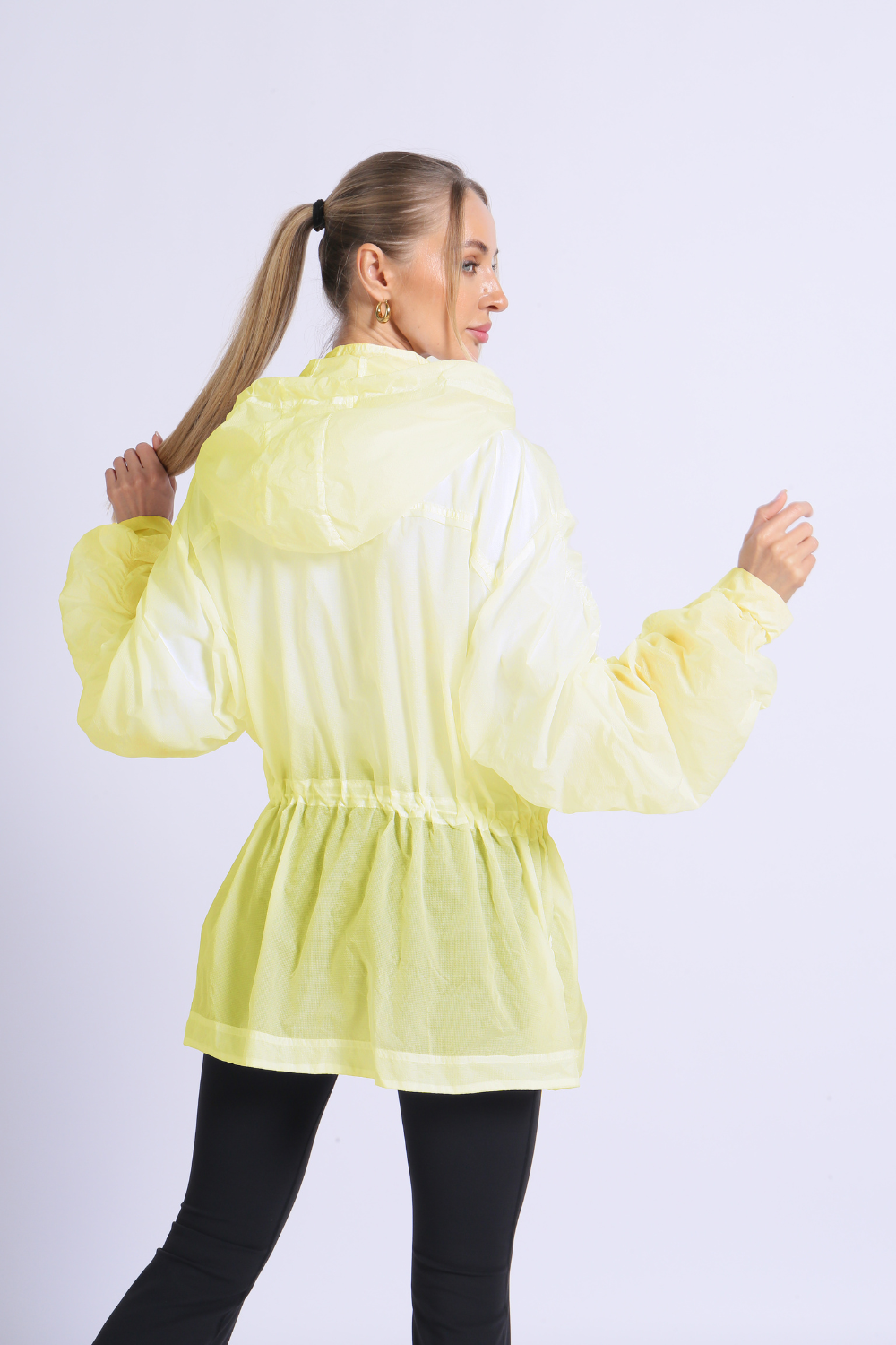 NUCBN® Lightweight translucent sun protection clothing rainproof sun protection clothing outdoor running women's hooded sun protection clothing