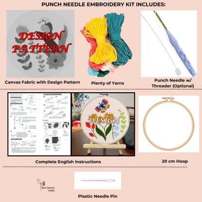 Birds Butterfly Punch Needle DIY Beginner Kits