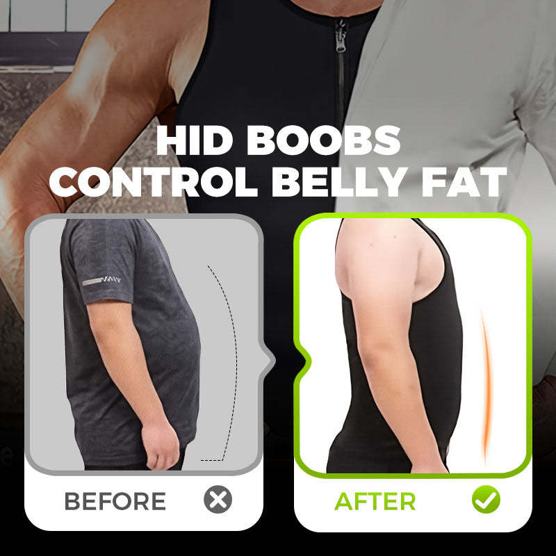 🔥Slimming Magic-Men's Zip-Up Waist Trainer Vest