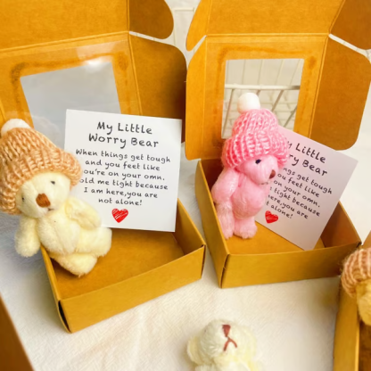 🎁Handmade Mini Plush Teddy Bear in Box🎉