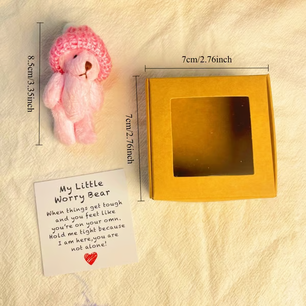 🎁Handmade Mini Plush Teddy Bear in Box🎉