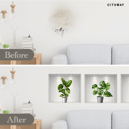 🌺Self-Adhesive 3D Plant Wall Stickers🎉