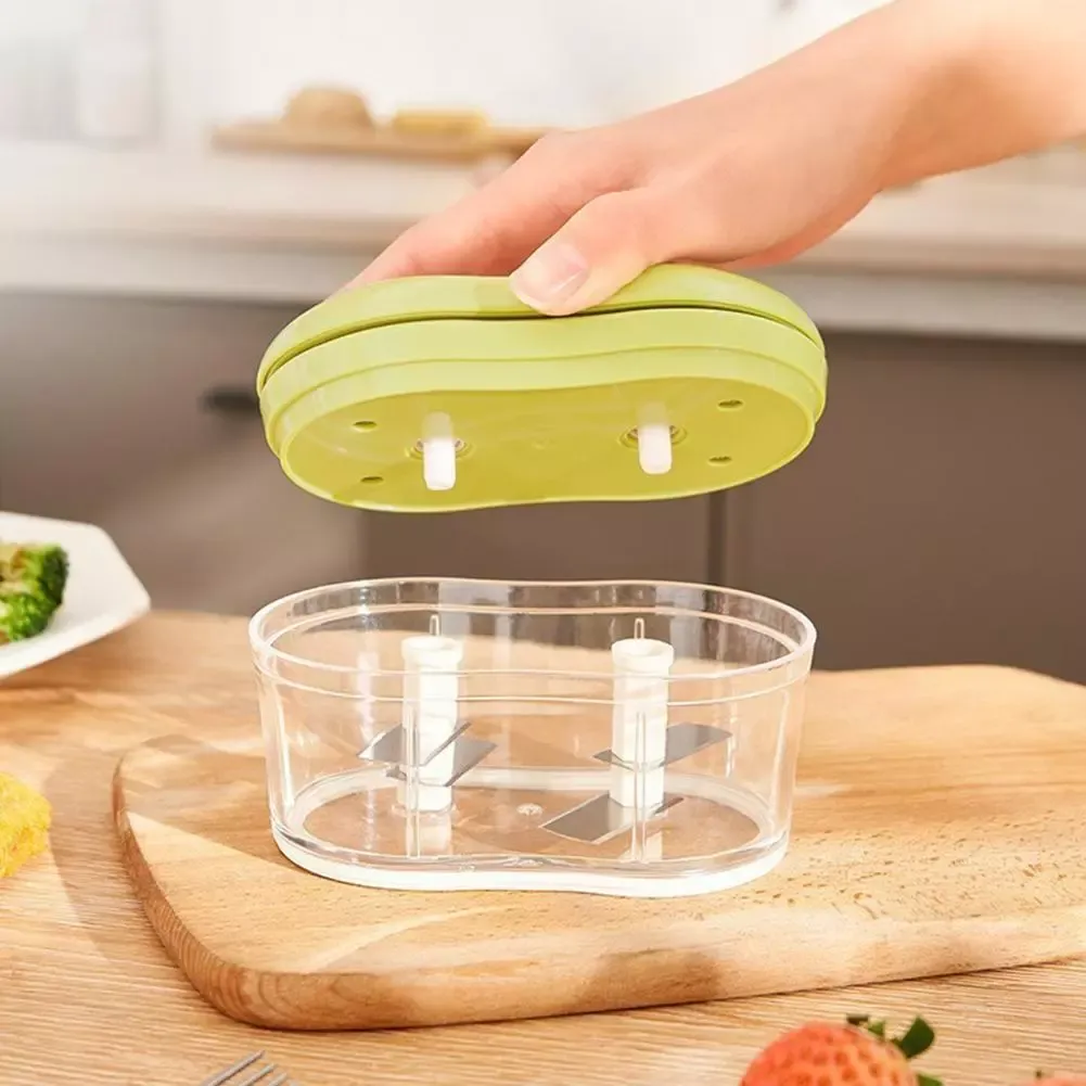 Manual Mini Garlic Chopper - Meat Grinder, Nut, Vegetable, Fruit Food Crus X7S3