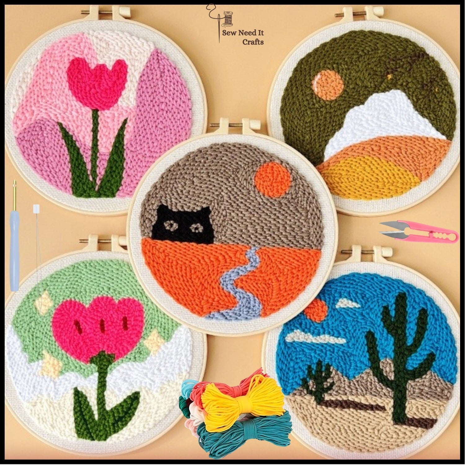 DIY Punch Needle Complete Kit Set 3