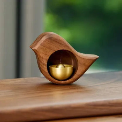 Wooden Wind Chime decoration cute solid wood doorbell pendant