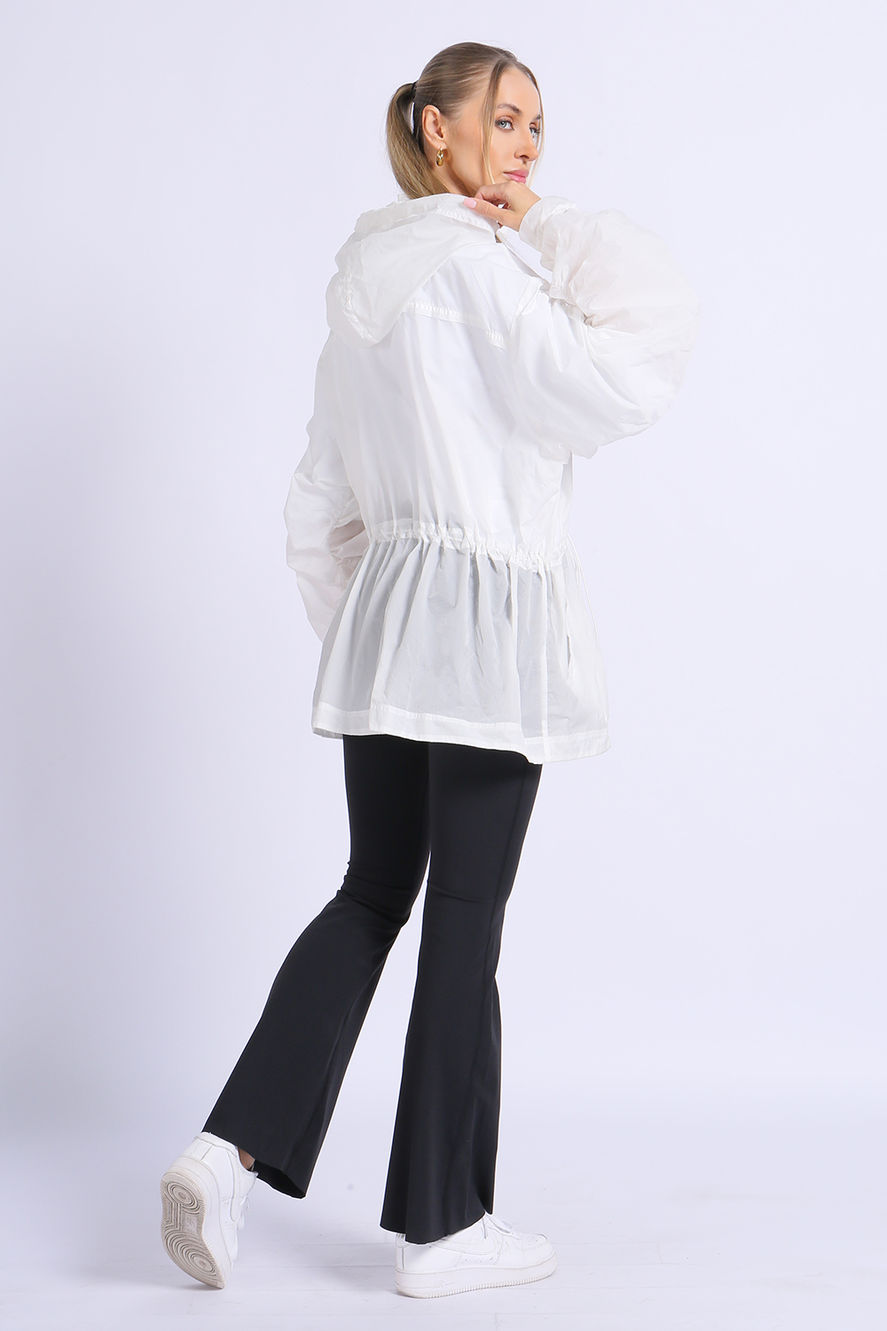 NUCBN® Lightweight translucent sun protection clothing rainproof sun protection clothing outdoor running women's hooded sun protection clothing