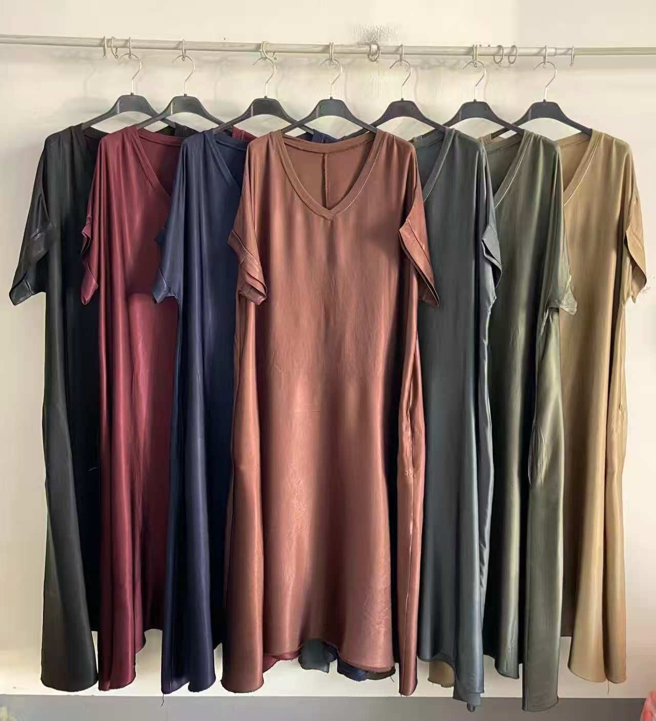 Oversized silk effect dress