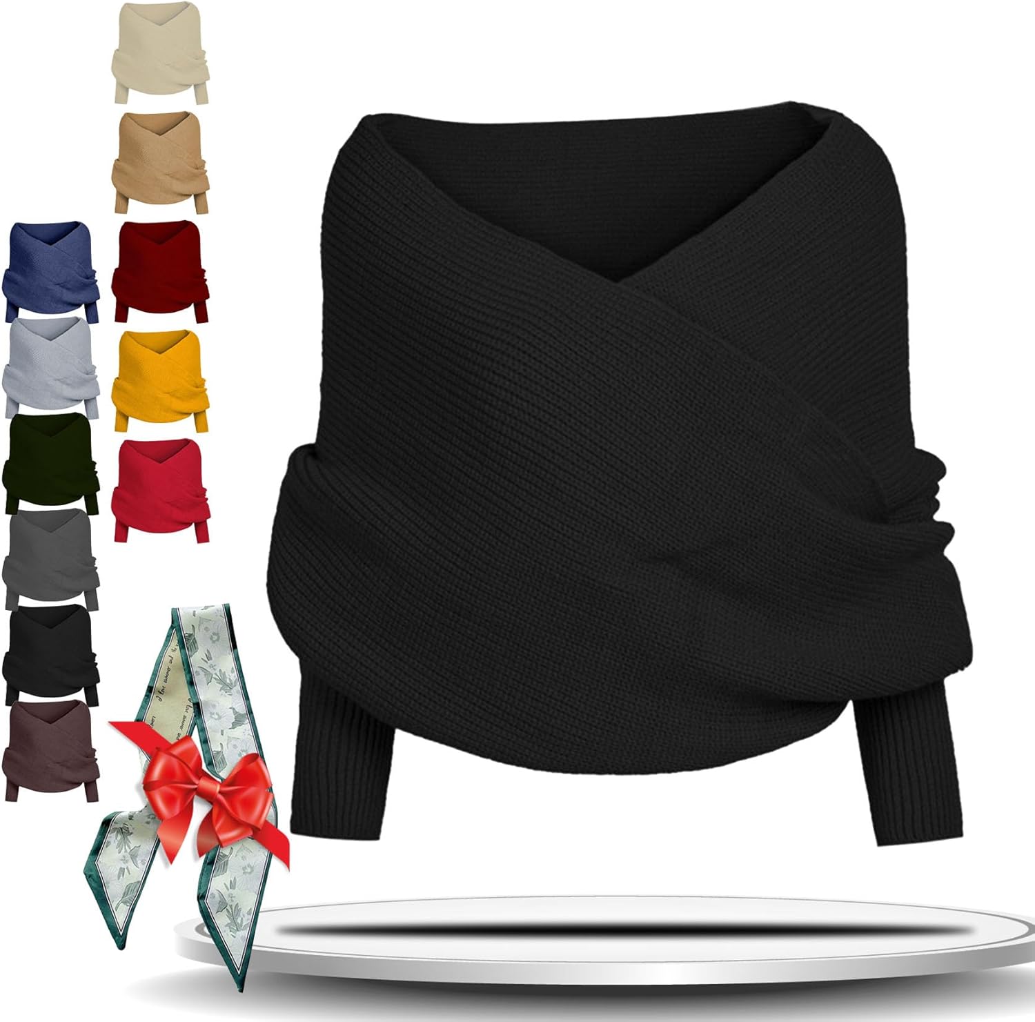 Knitted Cable Wrap for Women Knitted Cable Wrap