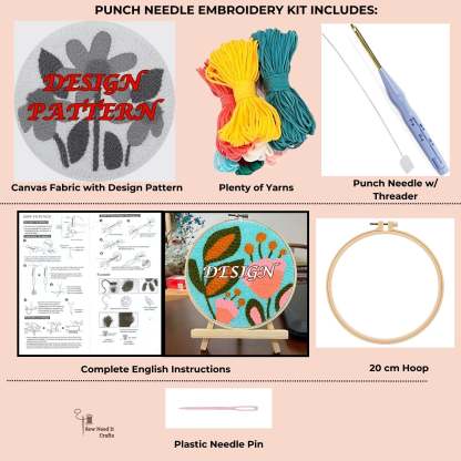 Flower Punch Needle Kit for Beginners