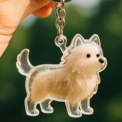 Dog Hair Collector Keychain Bag Charm Memorial Storage Box Sentimental Gift for Dog Lovers Perfect for Storing Pet Hair