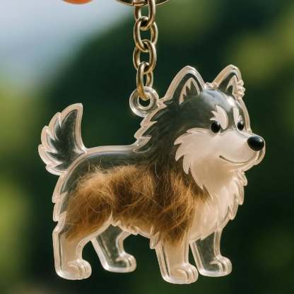Dog Hair Collector Keychain Bag Charm Memorial Storage Box Sentimental Gift for Dog Lovers Perfect for Storing Pet Hair