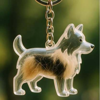 Dog Hair Collector Keychain Bag Charm Memorial Storage Box Sentimental Gift for Dog Lovers Perfect for Storing Pet Hair