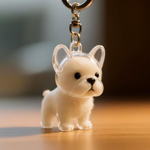 Dog Hair Collector Keychain Bag Charm Memorial Storage Box Sentimental Gift for Dog Lovers Perfect for Storing Pet Hair