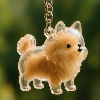 Dog Hair Collector Keychain Bag Charm Memorial Storage Box Sentimental Gift for Dog Lovers Perfect for Storing Pet Hair