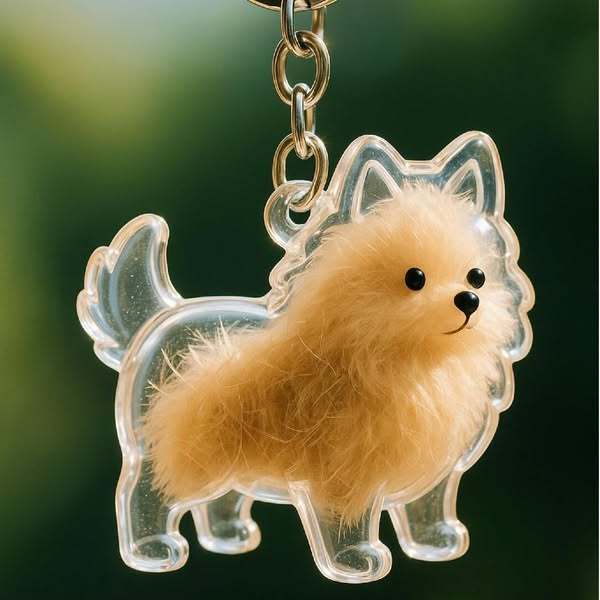 Dog Hair Collector Keychain Bag Charm Memorial Storage Box Sentimental Gift for Dog Lovers Perfect for Storing Pet Hair