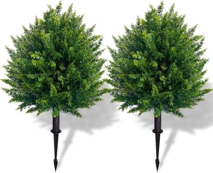 💥-UV Resistant Artificial Cedar Topiary Ball Tree