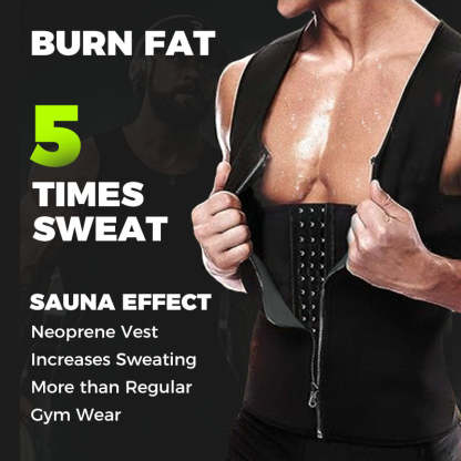 🔥Slimming Magic-Men's Zip-Up Waist Trainer Vest