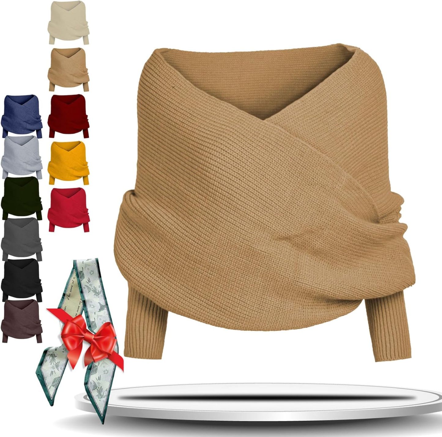 Knitted Cable Wrap for Women Knitted Cable Wrap