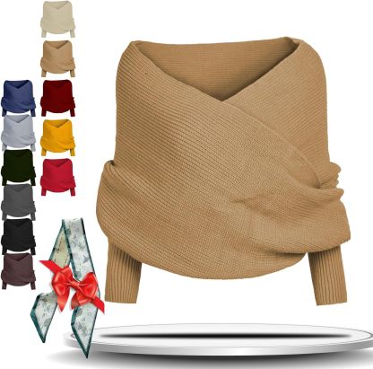 Knitted Cable Wrap for Women Knitted Cable Wrap