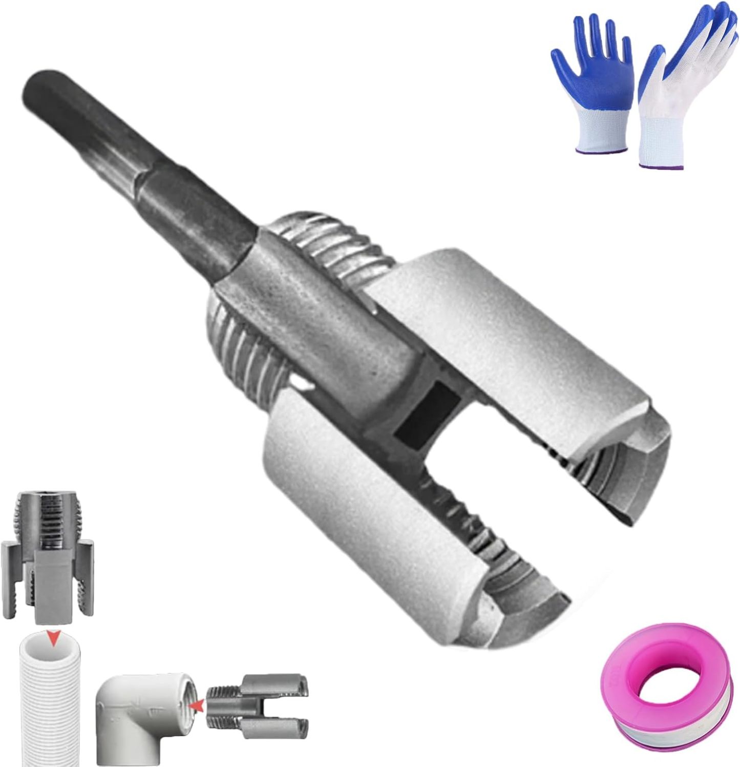 Integrated Internal & External Pipe Threading Tool, Electric Drill Com
