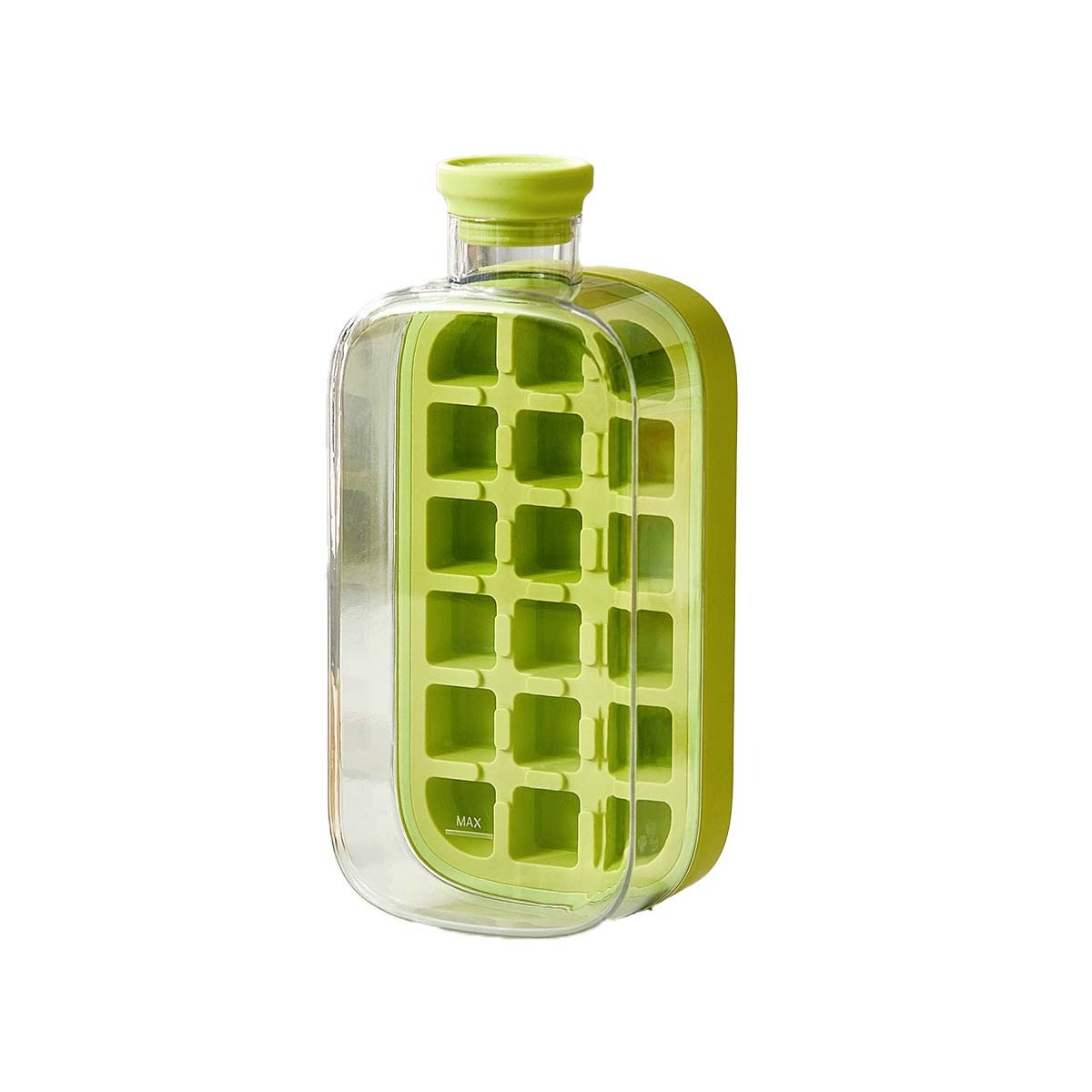 Vertical Ice Tray, Easy Release Ice Cube Trays, Silicone Ice Tray with Lid and Storage Box, Mold Maker Large Capacity Home Ice Cube, Ice Cube Storage Box