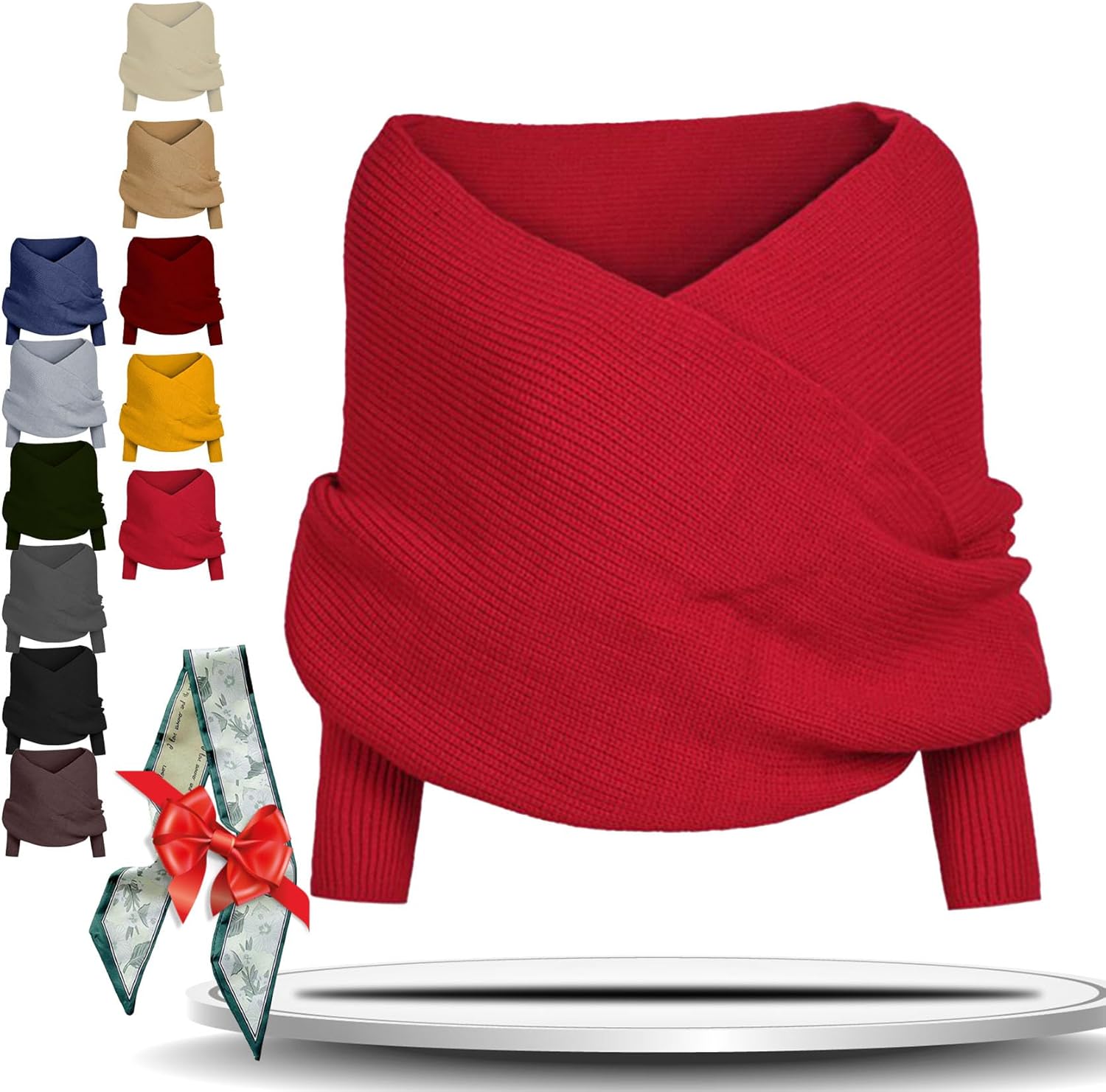 Knitted Cable Wrap for Women Knitted Cable Wrap