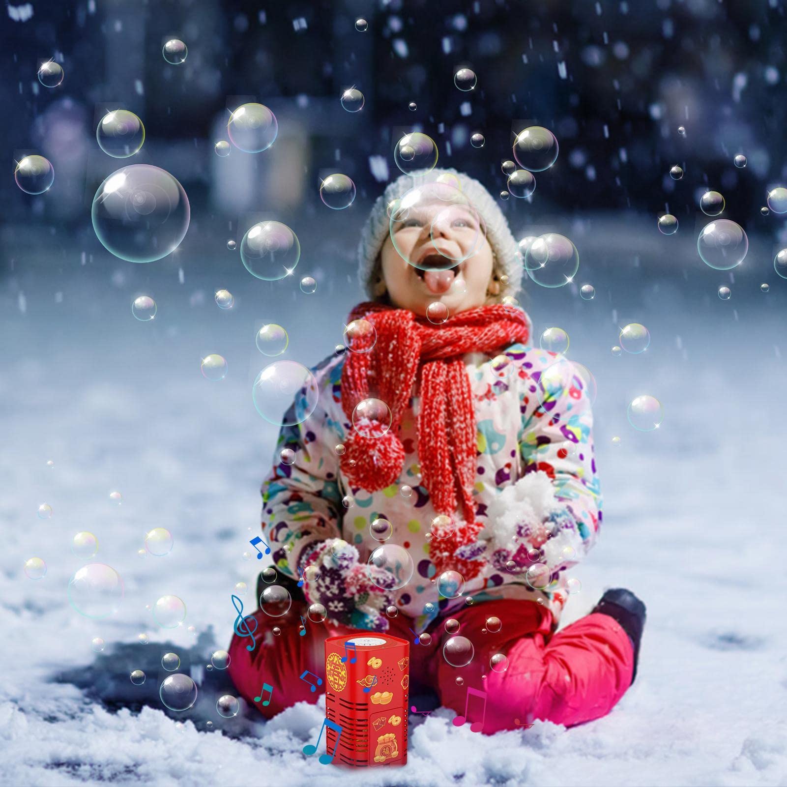 🌲Christmas Sale 48%OFF🎁Firework Bubble Machine | Automatic Bubble Maker Toys with Music & Colorful Light (no Bubble Liquid)