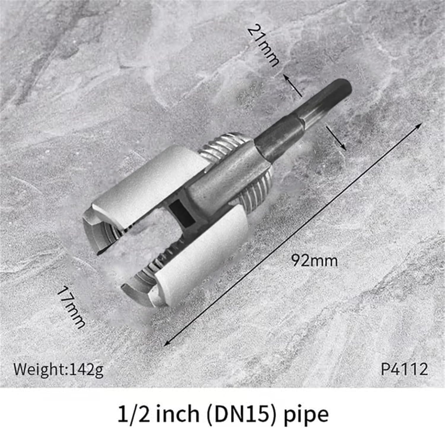 Integrated Internal & External Pipe Threading Tool, Electric Drill Compatible 2-in-1 PVC Pipe Threader Kit with Various Die Sizes (1/2 3/4 NPT) for Plumbing Repairs (1/2in+3/4in)