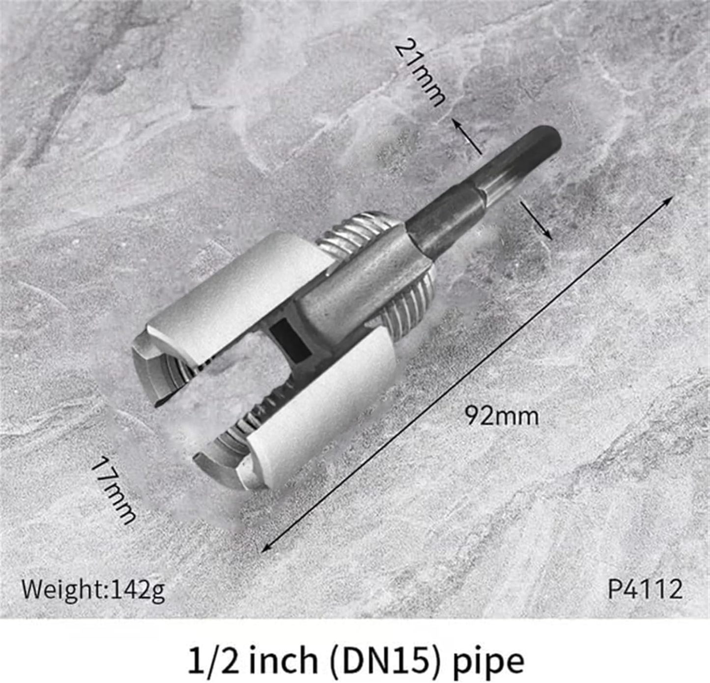 Integrated Internal & External Pipe Threading Tool, Electric Drill Compatible 2-in-1 PVC Pipe Threader Kit with Various Die Sizes (1/2 3/4 NPT) for Plumbing Repairs (1/2in+3/4in)