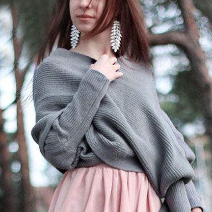 Knitted Cable Wrap for Women Knitted Cable Wrap