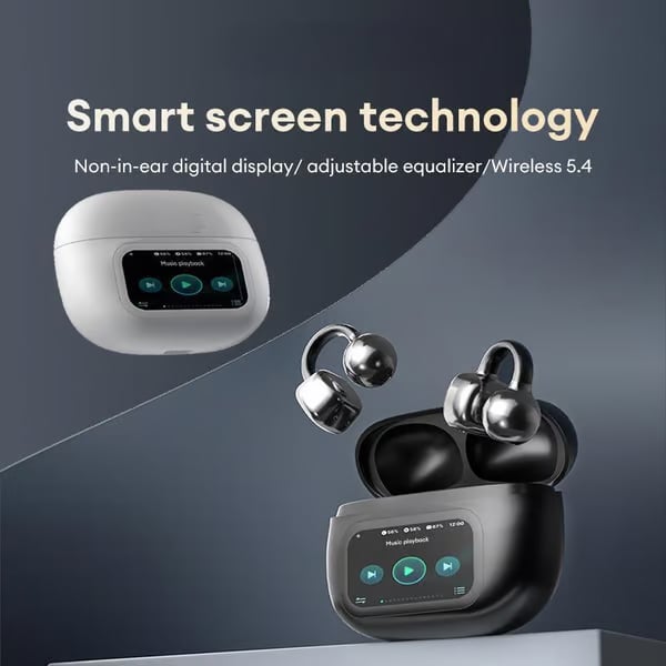 2025 New Arrival -  Ear Clip Bluetooth Headphones  with Touch Screen