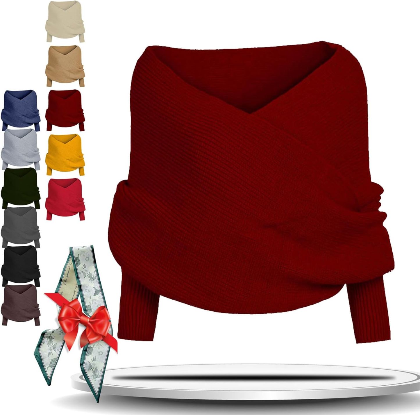 Knitted Cable Wrap for Women Knitted Cable Wrap