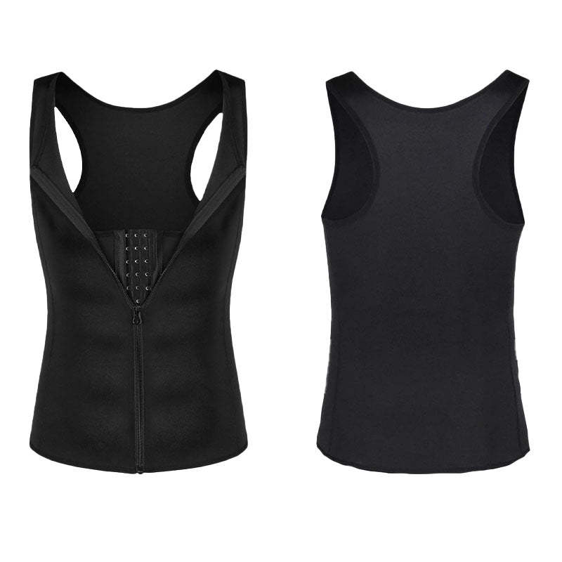 🔥Slimming Magic-Men's Zip-Up Waist Trainer Vest