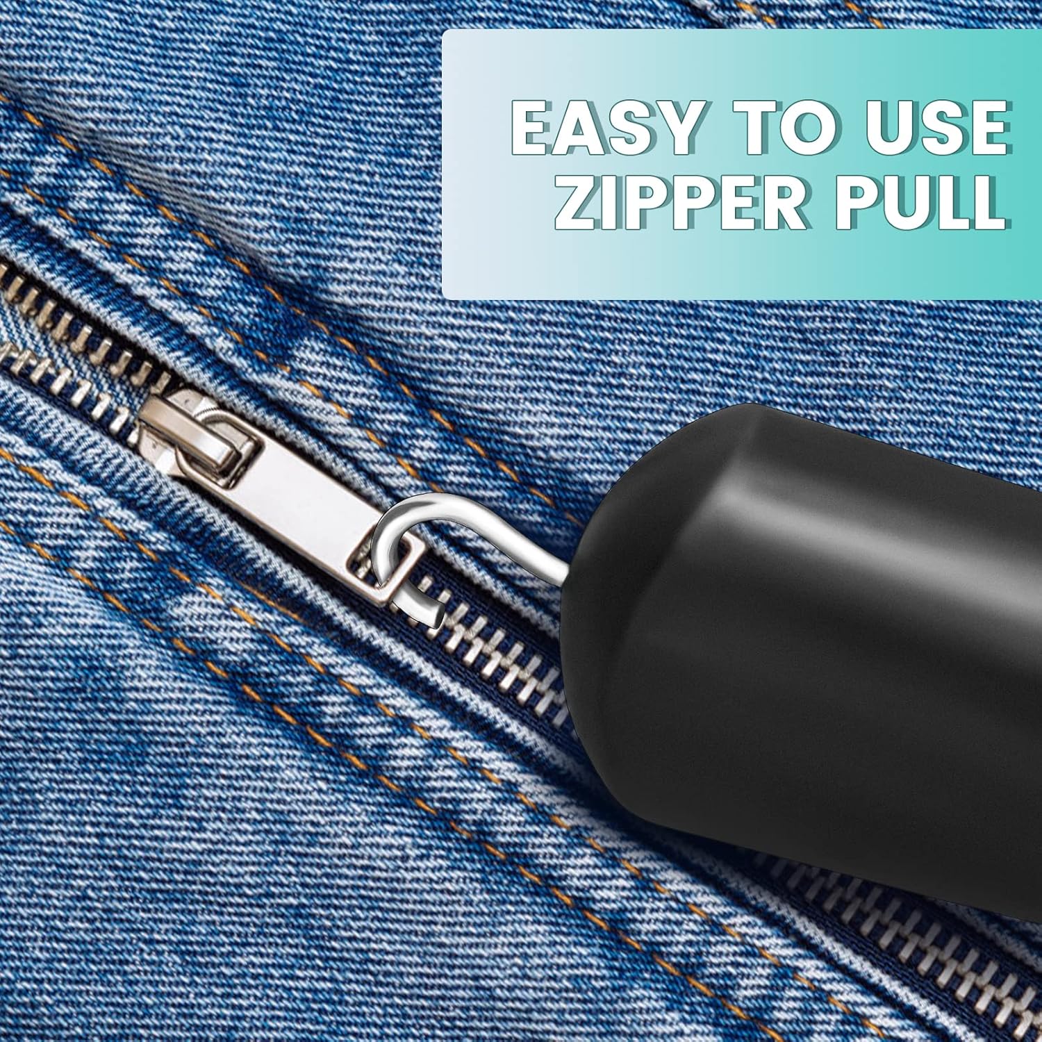 Button Hook and Zipper Pull Button Helper Tool with Non-Slip Grips to Help with Shirts Coats Dressing Hook Aids for The Elderly Seniors Arthritic Disabled People (1 Pack)