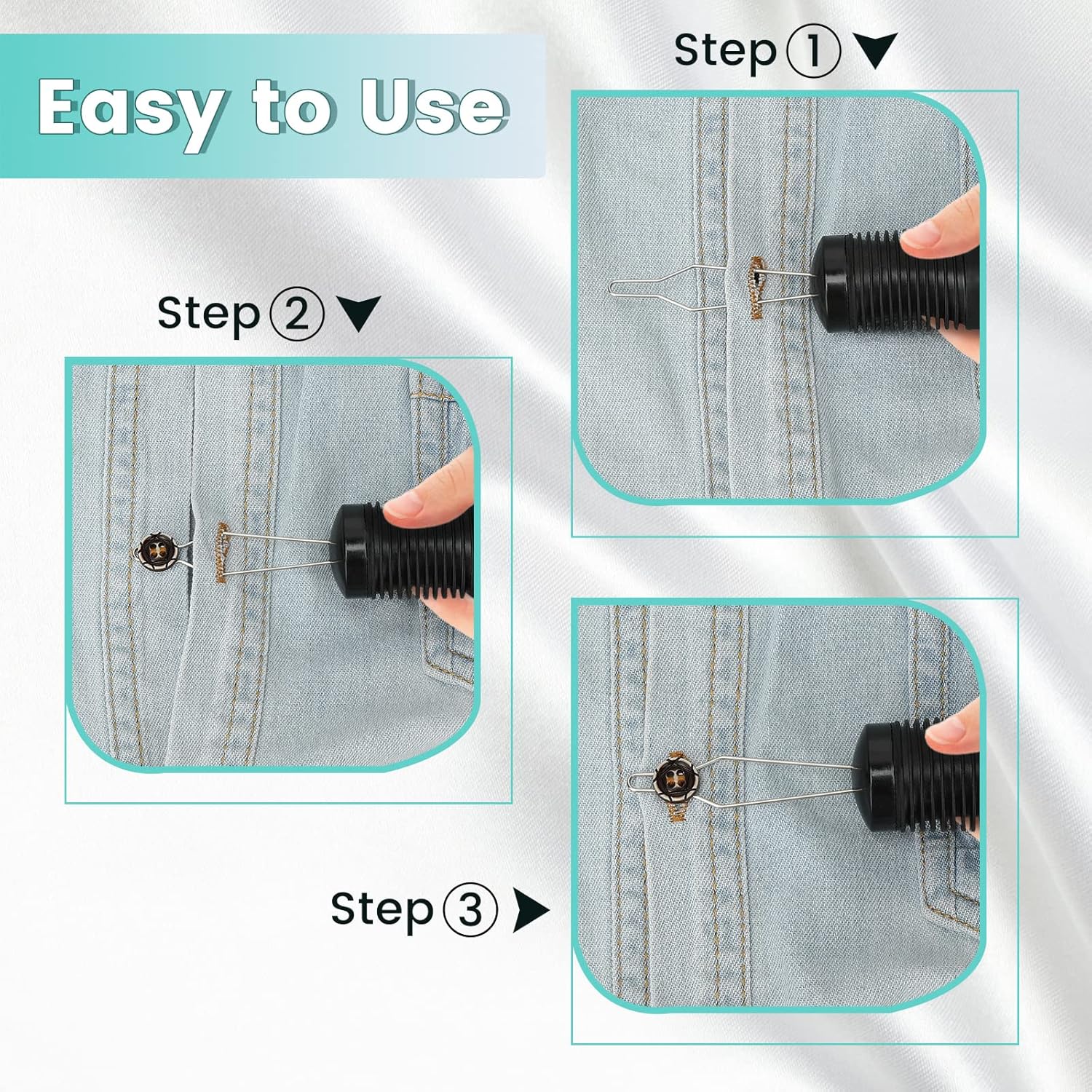 Button Hook and Zipper Pull Button Helper Tool with Non-Slip Grips to Help with Shirts Coats Dressing Hook Aids for The Elderly Seniors Arthritic Disabled People (1 Pack)