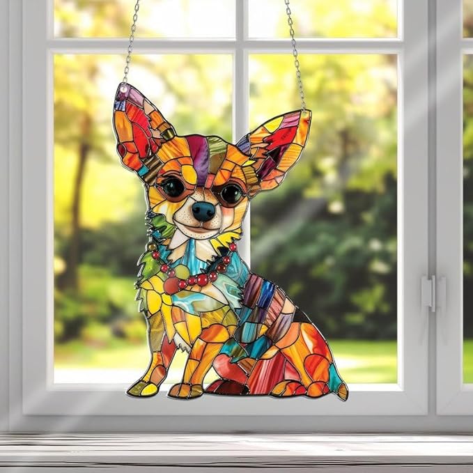 🌞🐕‍🦺Cute Chihuahua Suncatcher BUY 1 GET 1 FREE(2PCS)