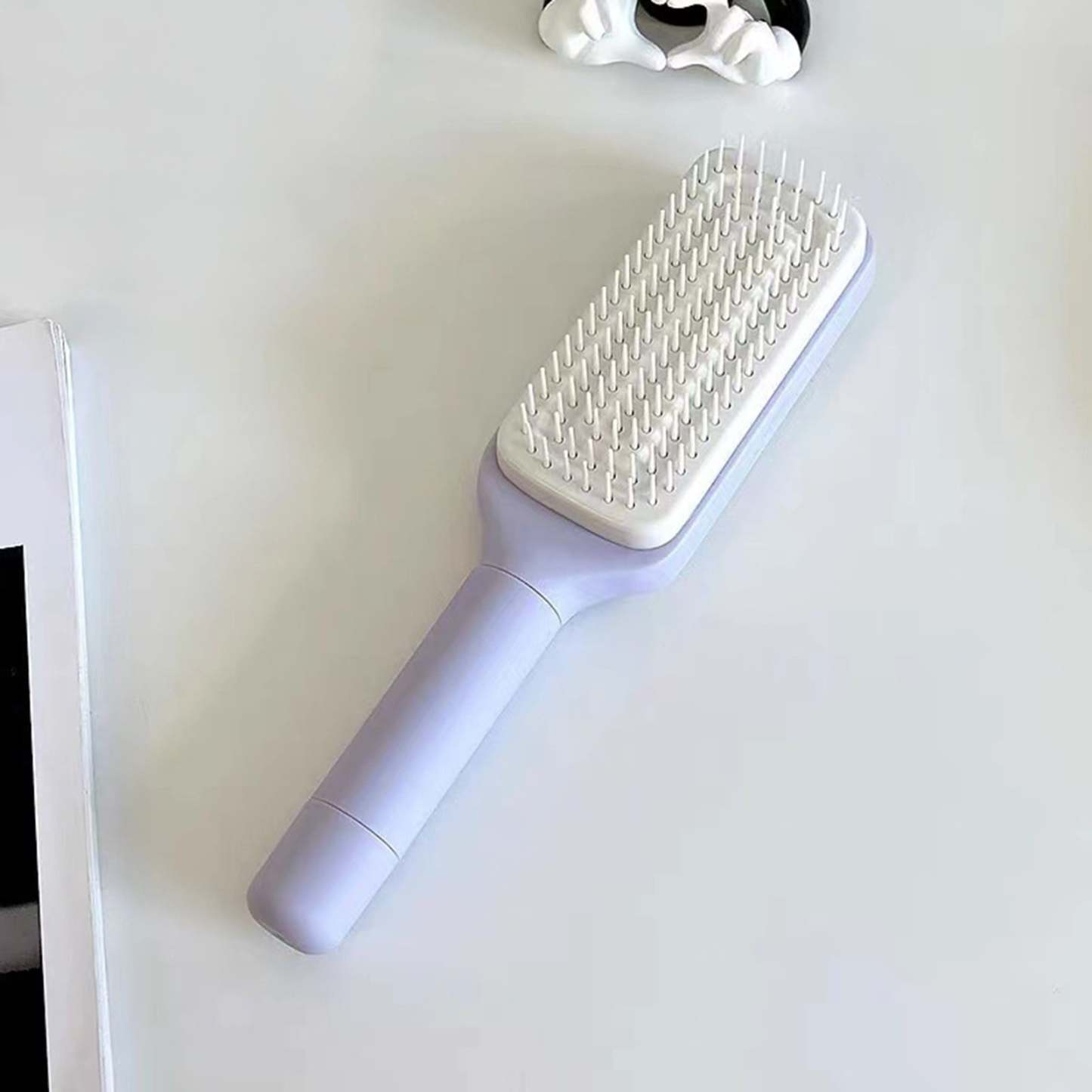 Rotating Comb Massage Comb One-key Self Hair Brush with Long Handle An