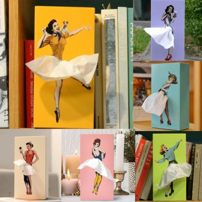 🎄🎁Holiday Hot Sale - Flying Skirt Tissue Box（buy 1 get 1 free-2pcs）