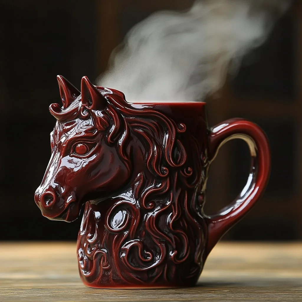 Ceramic Horse Coffee Mug