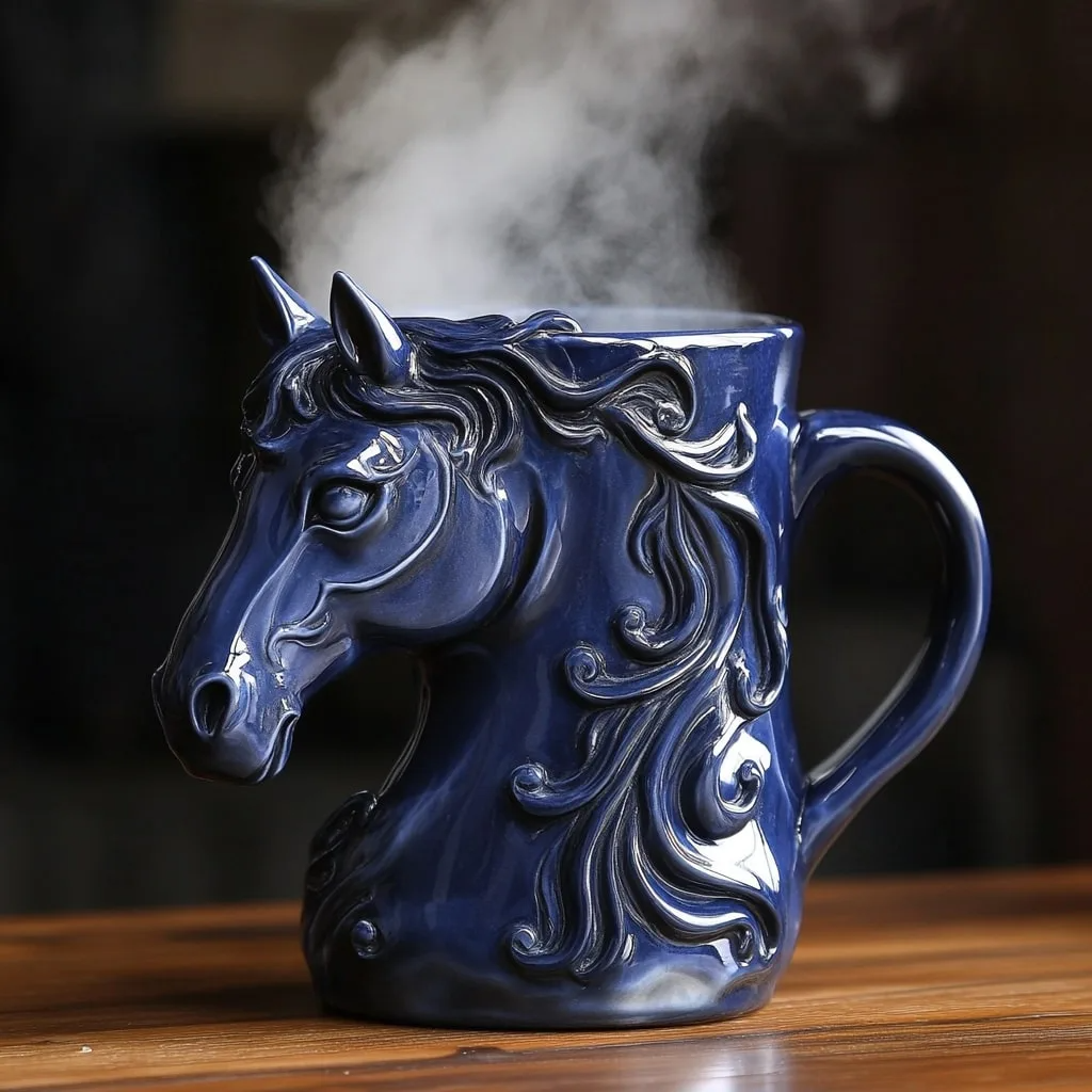 Ceramic Horse Coffee Mug