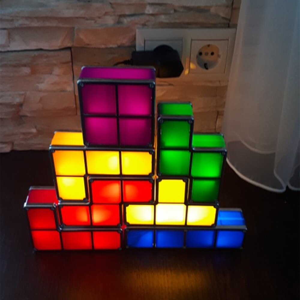 DIY Tetris Colorful Night Light Puzzle