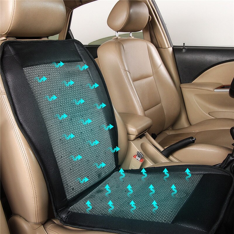 Ergonomic Cooling Gel Seat Cushion with Turbo Fan - Summer Car Seat Ventilation System for Hot Weather & Road Trips