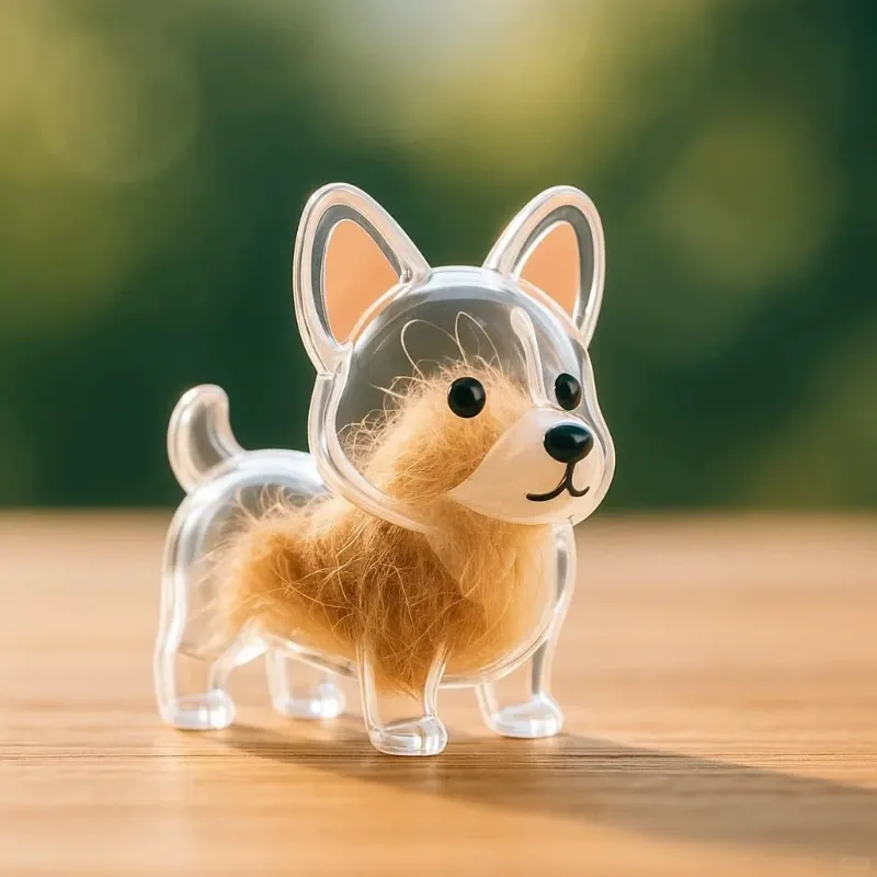 Dog Hair Collector Keychain Bag Charm Memorial Storage Box Sentimental Gift for Dog Lovers Perfect for Storing Pet Hair