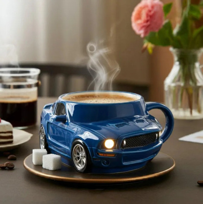 Handmade Sports Car Shaped Coffee Mug