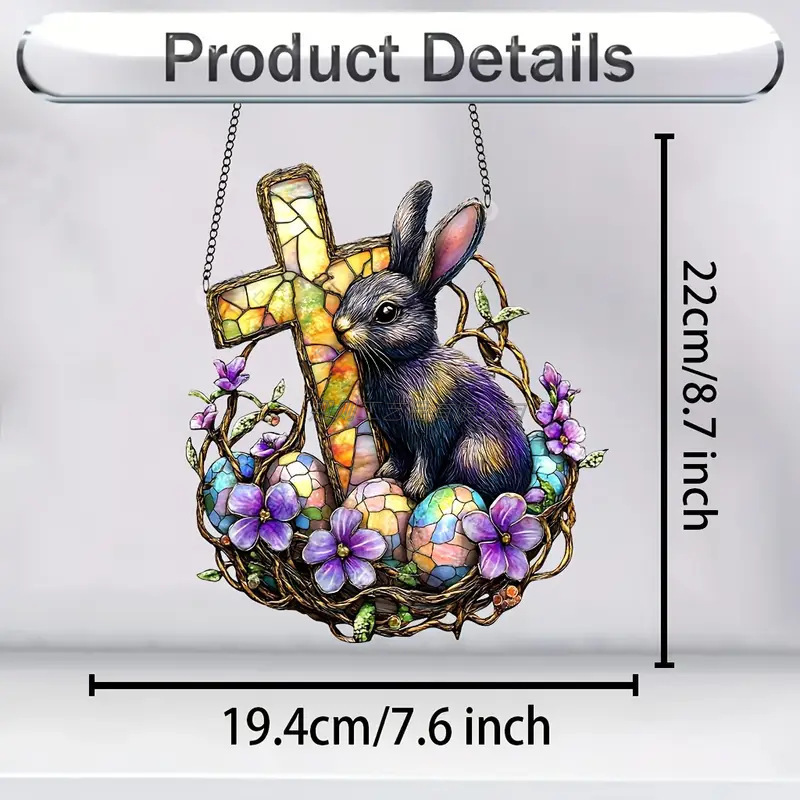 🌞Woodland easter bunny acrylic Suncatcher
