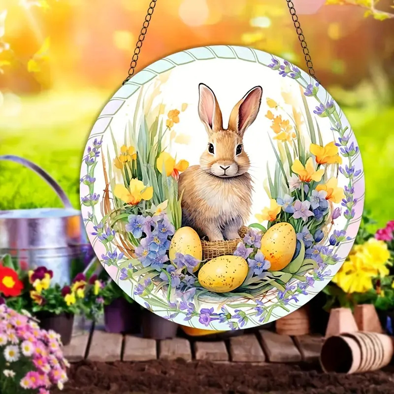 🌞Woodland easter bunny acrylic Suncatcher