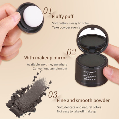 Maycheer Hairline Powder - Magic Root Cover Up - Hair Rich Hair Shadow - Gray Hair Coverage Touch Up Hair Powders for Women & Men (Orange, 0.14 Ounce (Pack of 1))