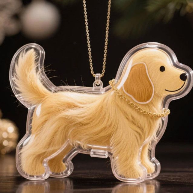 Dog Hair Collector Keychain Bag Charm Memorial Storage Box Sentimental Gift for Dog Lovers Perfect for Storing Pet Hair